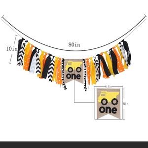 Dumptruck theme Highchair banner “1”